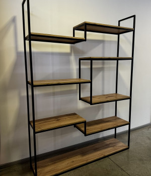 Стелаж металевий у Loft стилі з ДСП полицями