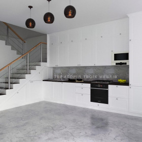 Біла кухня з вбудованою технікою