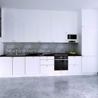 Біла кухня з вбудованою технікою